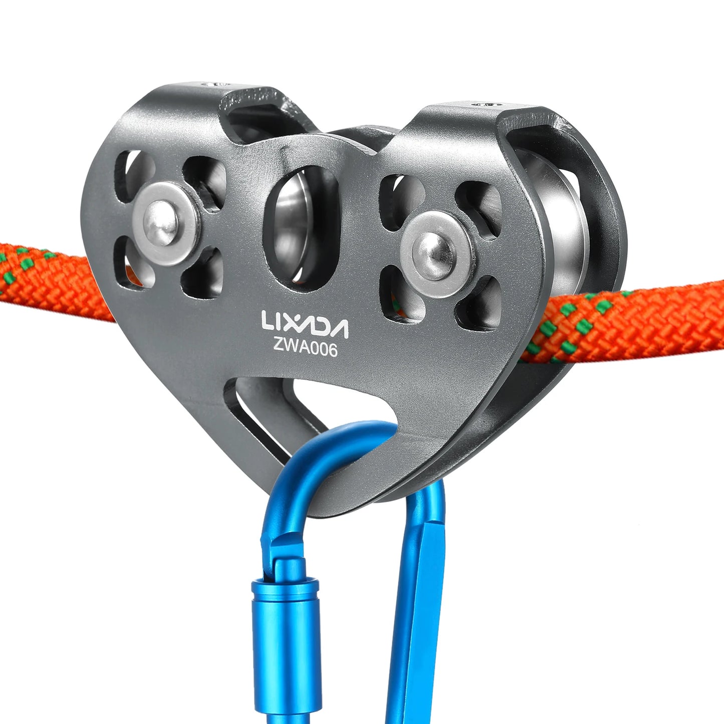 Ball Bearing Pulley Lixada 30kN Cable Trolley Pulley with Ball Bearing Climbing Caving Aloft Work