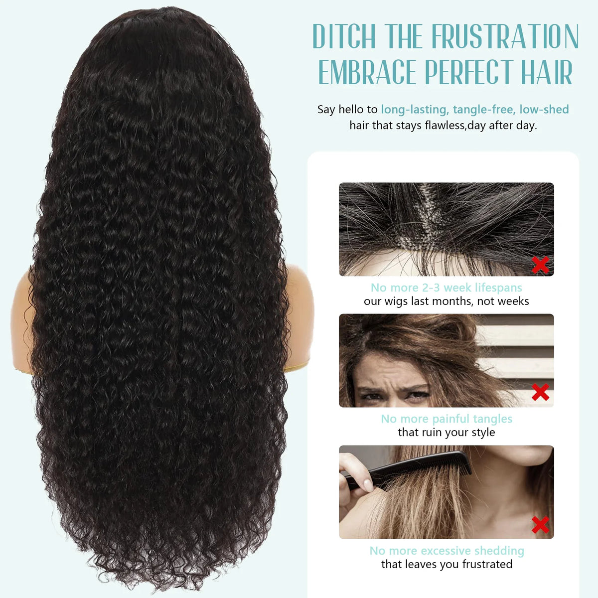 Black Deep Wave Human Hair Wigs Natural Color 1B 40 Inches 200% Density 360 5x5 13x6 13x4 HD Transparent Lace Frontal Wig Brazilian Hair Pre Plucked For Women Halloween Wig