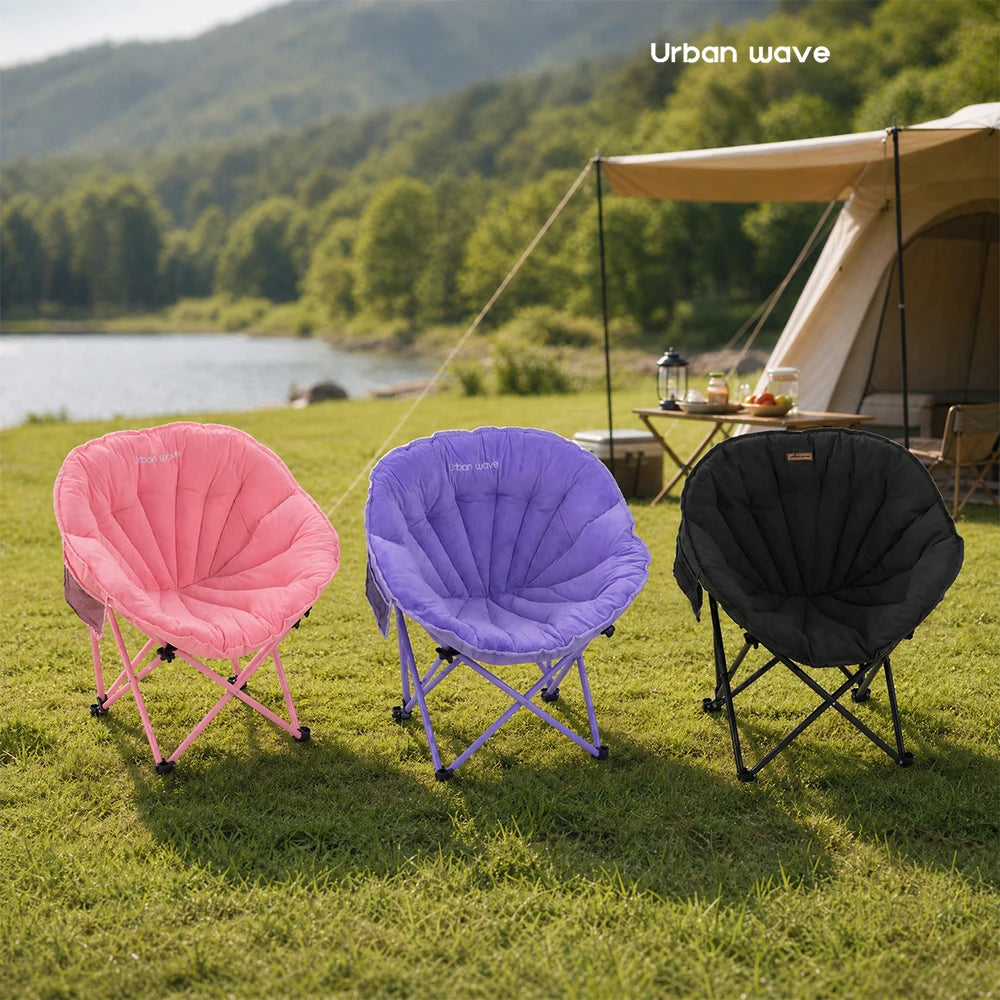 Extra Large Heavy-Duty Outdoor Camping Folding Chair with 330 Lbs Capacity Includes Storage Bag Side Net Pocket Cooler And Sport Kit for Lawn Beach Camping Travel Hiking