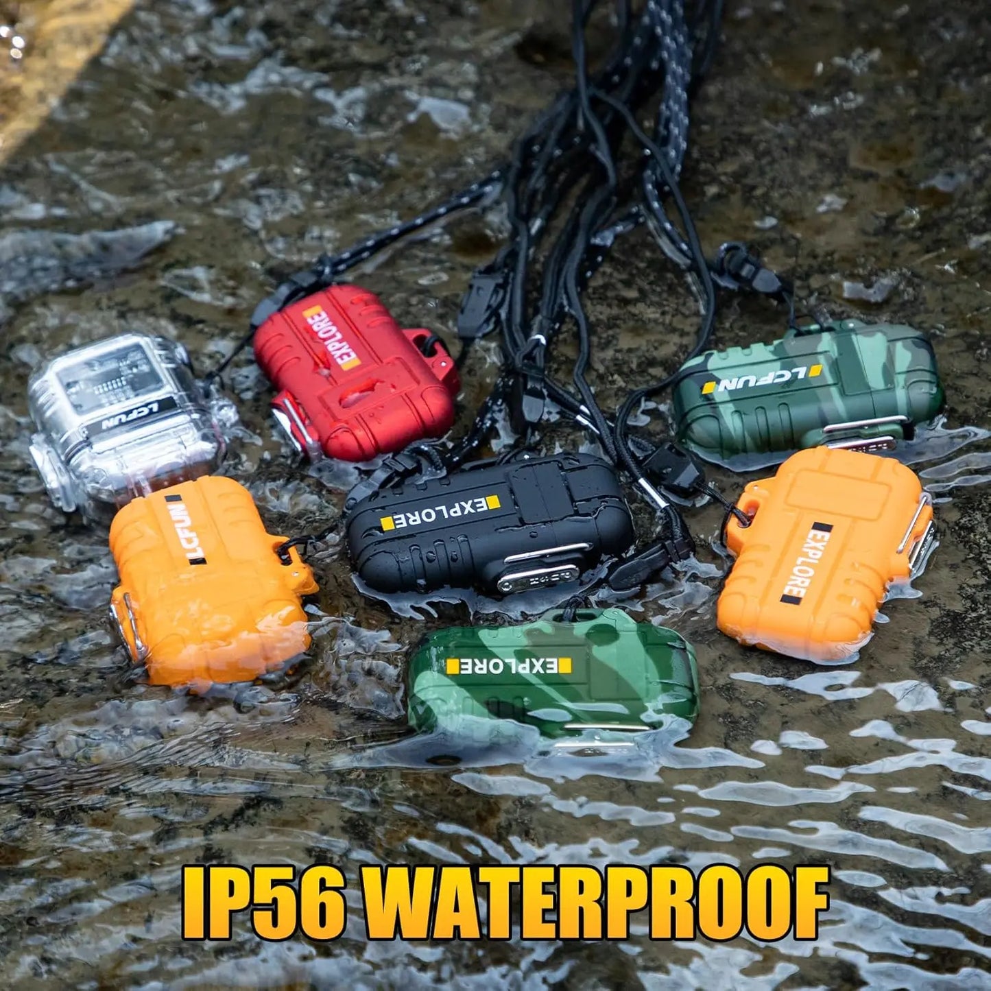 Windproof USB Rechargeable Plasma Lighter, Waterproof Flameless for Camping Hiking Survival Gifts