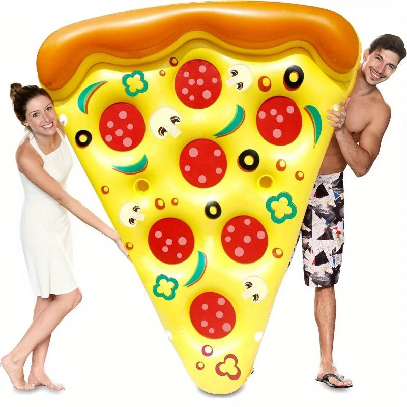 JOYFY Giant Inflatable Pizza Slice Pool Float Fun Pool Floaties Swim Party Toy Summer Pool Raft for Adutls Kids Summer Toys