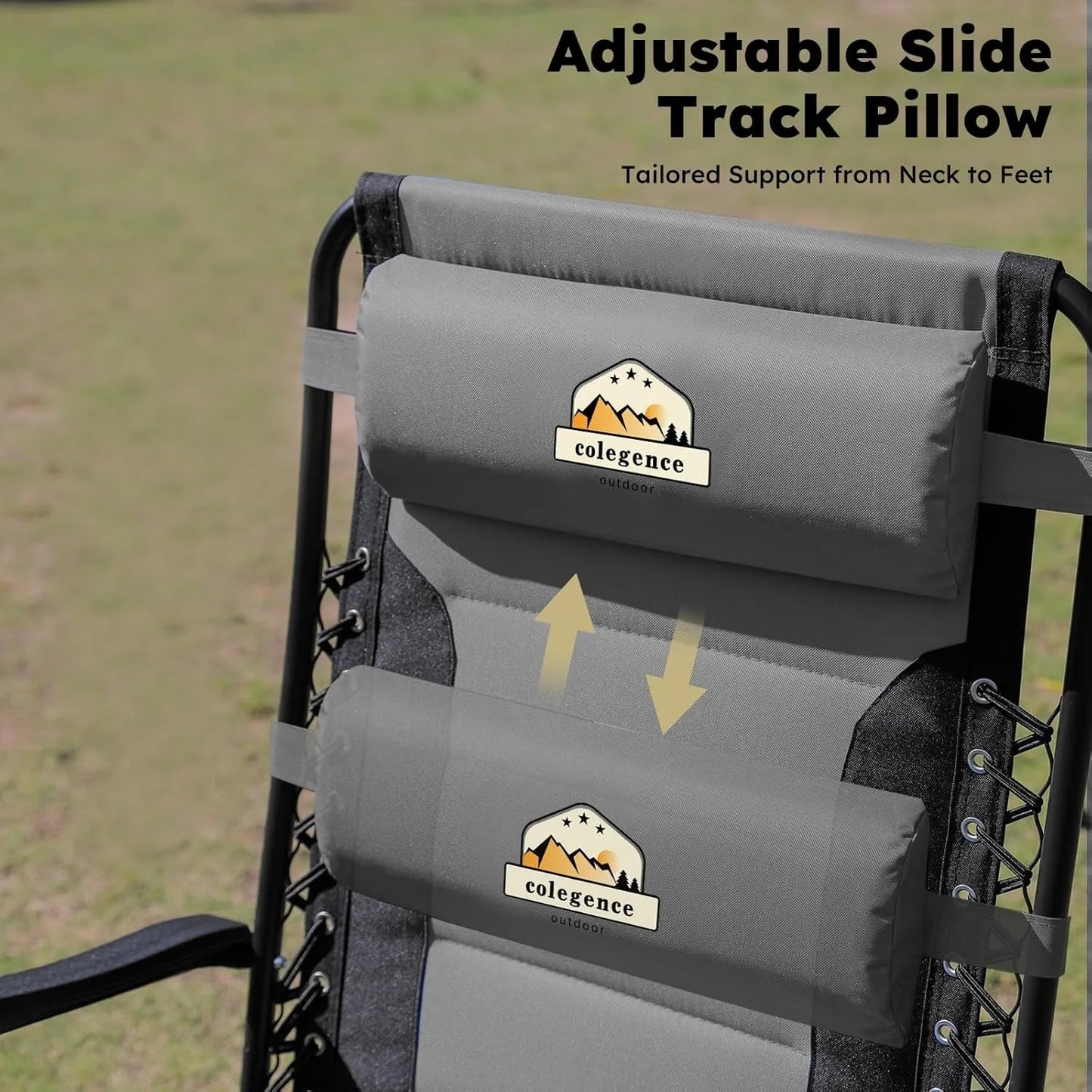 Extra Wide Zero Gravity Chairs Set of 2 Folding Recliner with Cup Holder for Outdoor Camping Yard Support 350 LBS