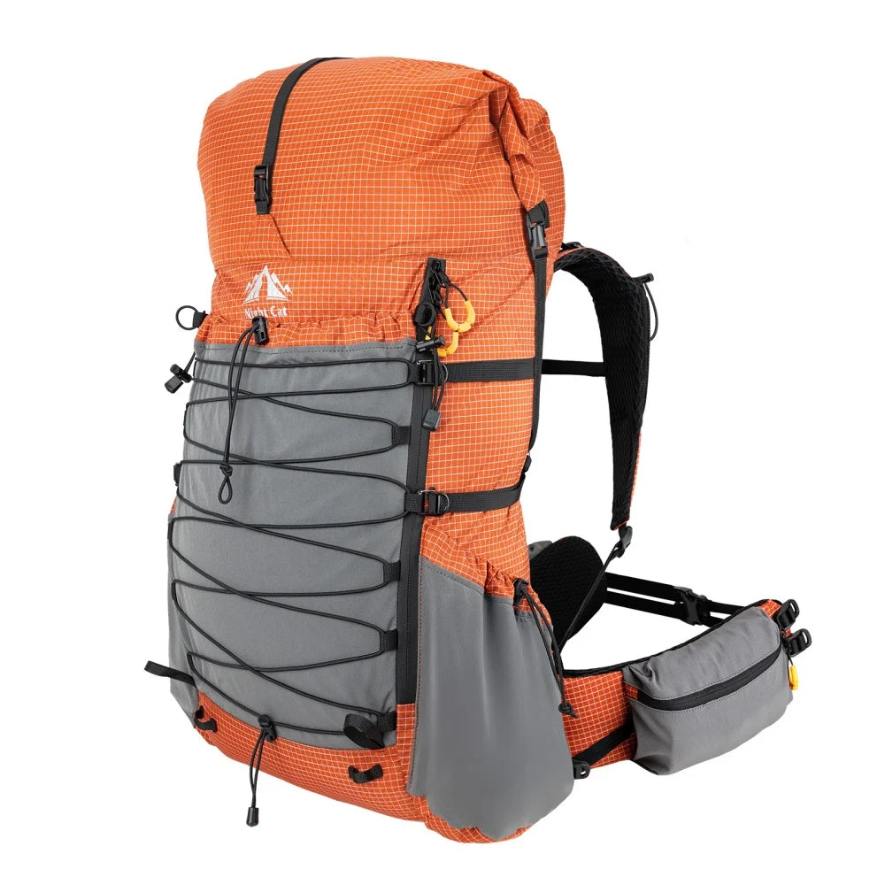 Night Cat Internal-frame Hiking Backpcack: 50L / 60L / 70L Roll Top Lightweight Travel Backpack with Rain Cover for Men Women Hiking Camping Backpacking