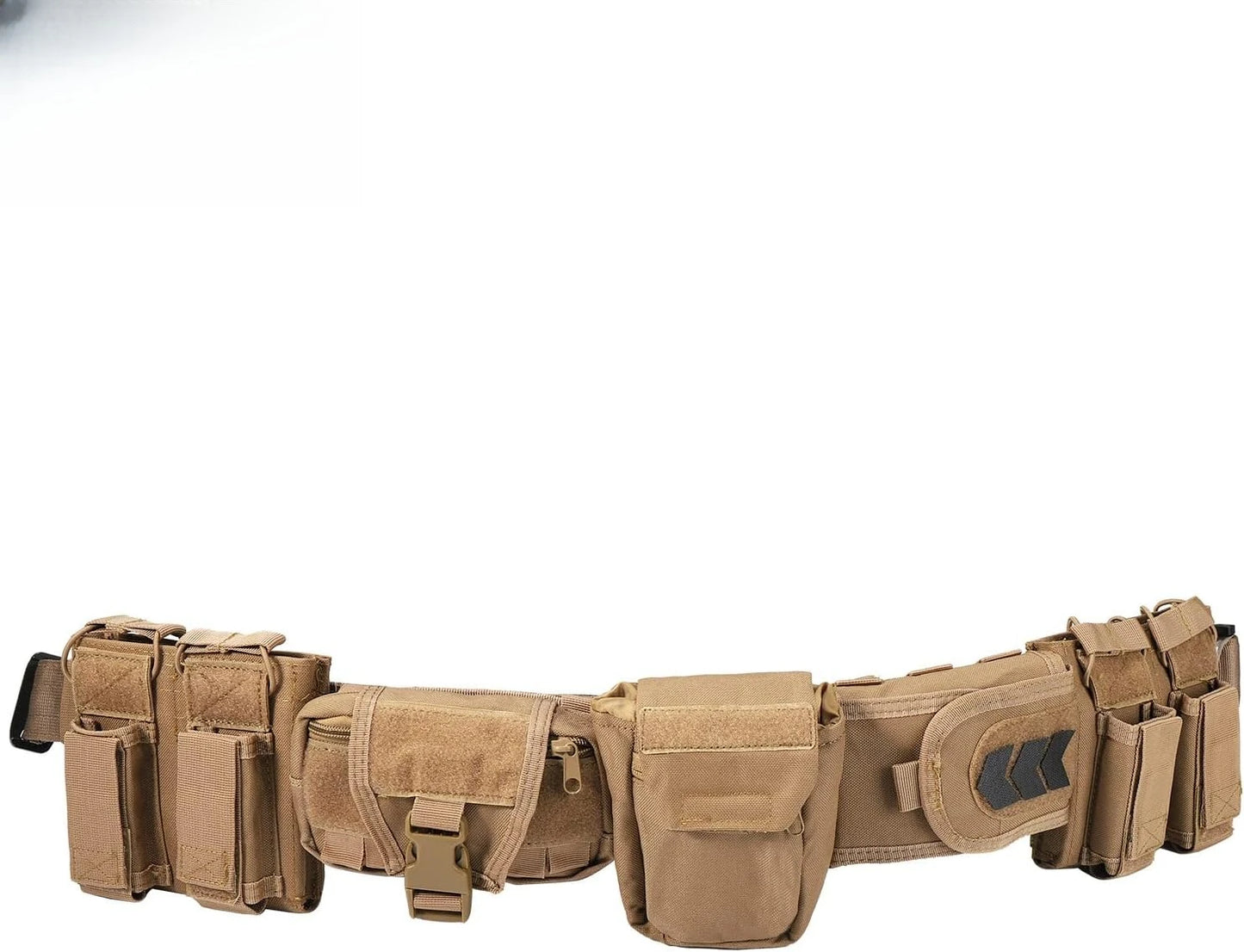 Tactical Battle Belts for Men- Quick Release Trigger Airsoft Belt Heavy Duty Belts with Pouches 7 PCS