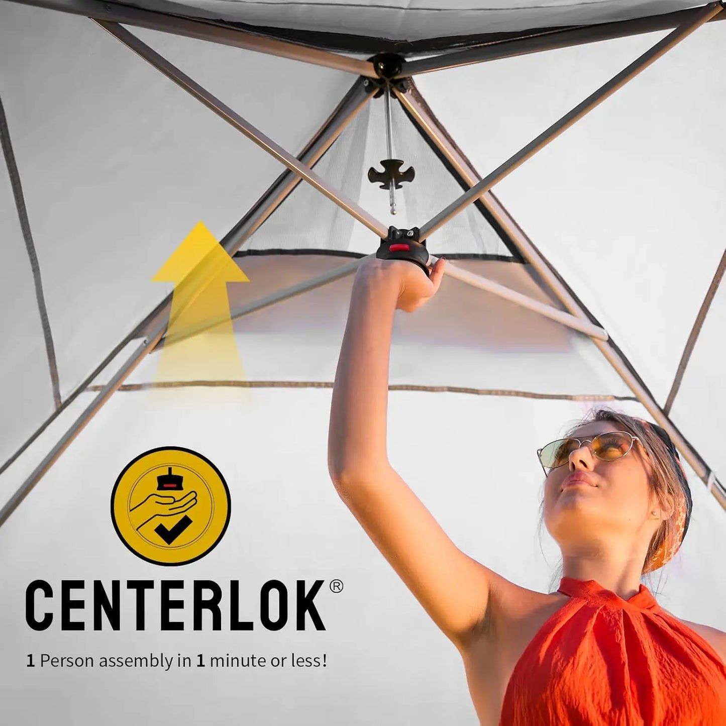 10x10 Pop Up Canopy with 1 Side Wall - Beach Tent with One Push Setup - Outdoor Sun Shade for Events, Parties,, Customized