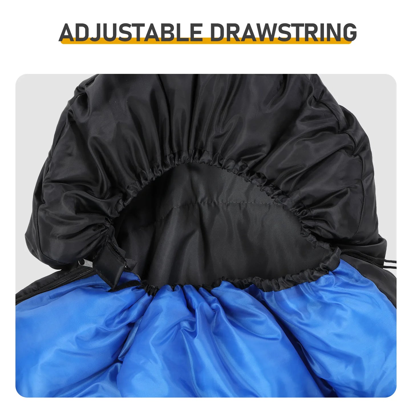 Lightweight Sleeping Bag for Backpacking Hiking Waterproof Compact Envelope Cold Warm Weather Outdoor Portable Blue