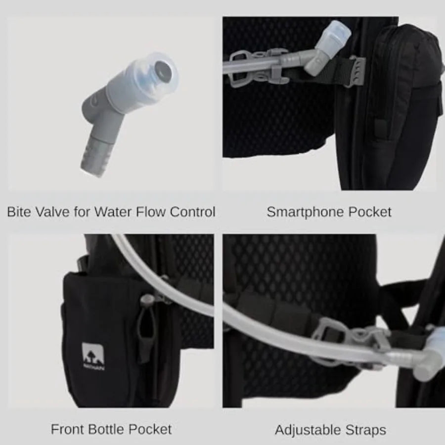 Hydration Vest with 2 L Bladder Included Running Vest for Men and Women Running Backpack w/ Smartphone Pocket One Size Fits Most