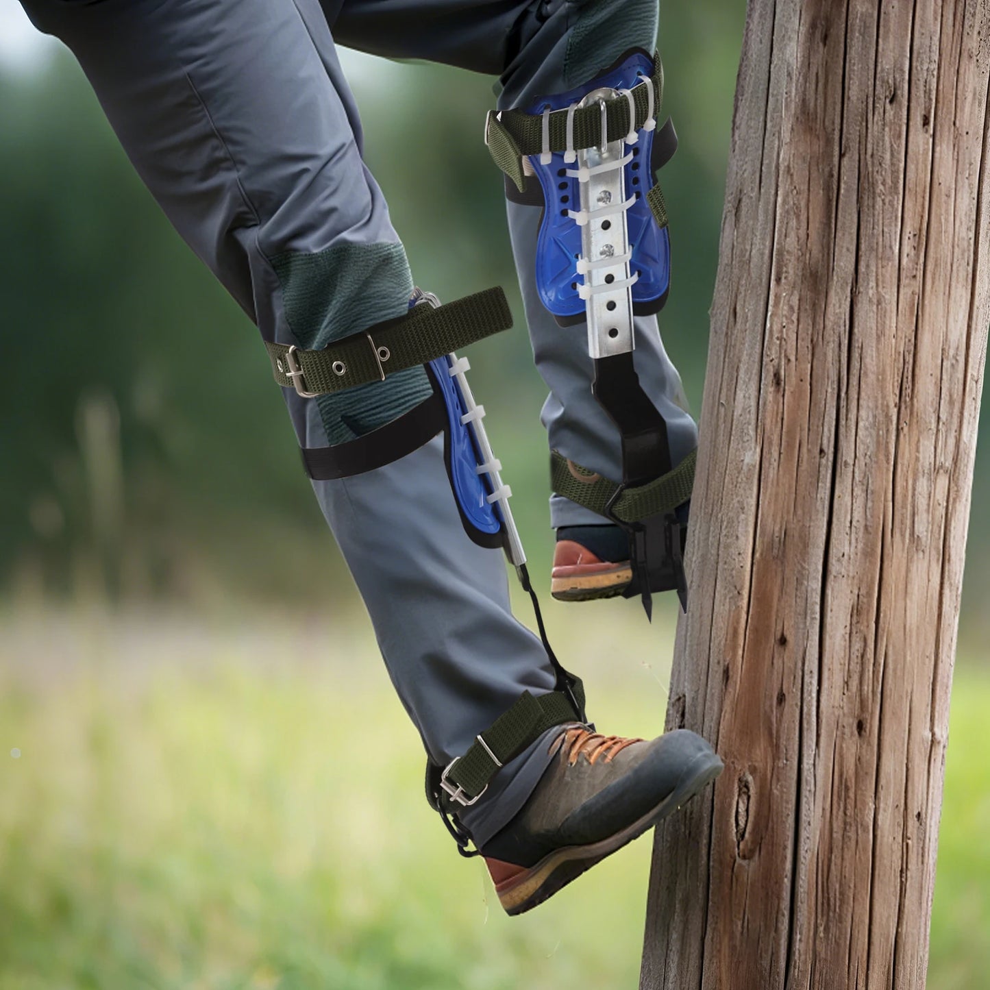 Tree Climbing Gear Adjustable Climbing Spike with Extra Multi-Functional Straps Tree Climbing Tools for Jungle Survival