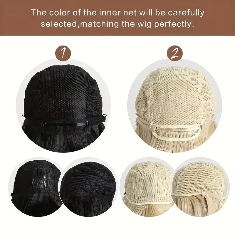 Black Long Straight Hair Synthetic Wig for Halloween Party Cosplay Wig for Daily Use, High-Temperature Hair Accessory Wig