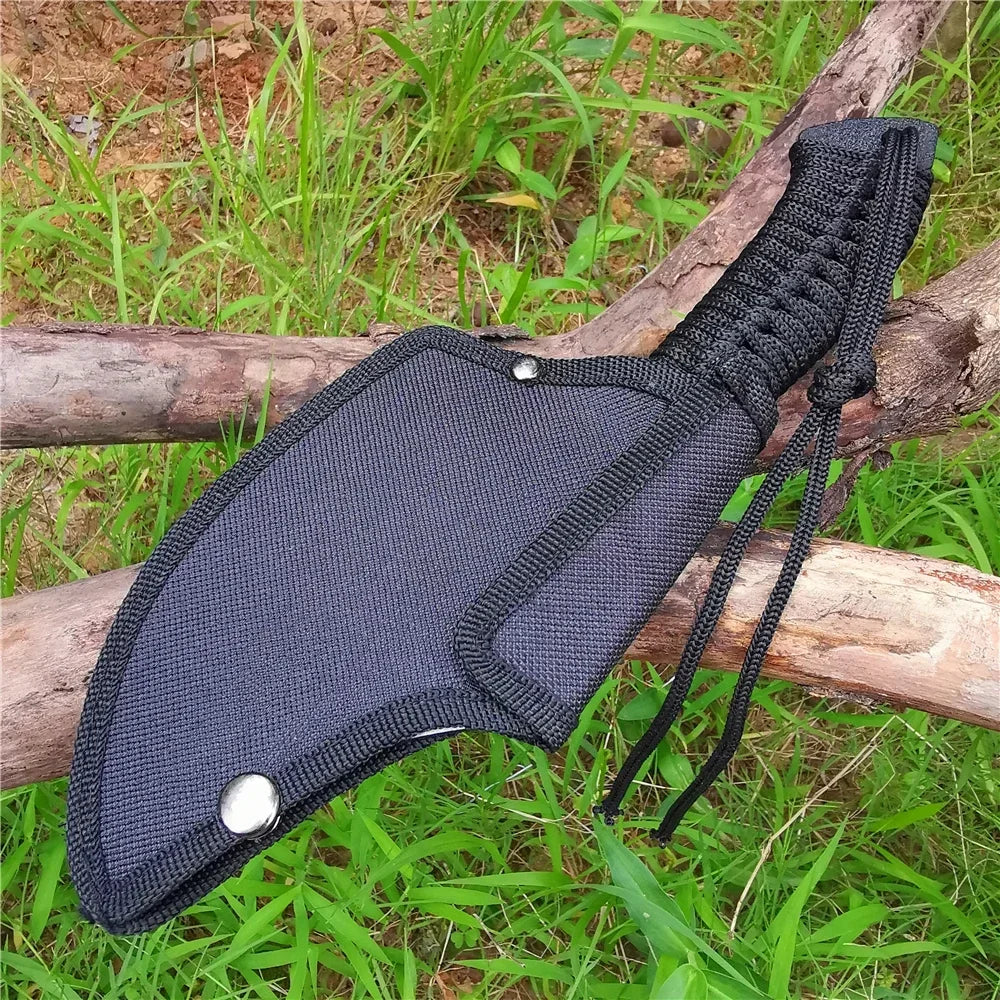Compact Outdoor Tomahawk: Stainless Steel Blade with Non-Slip Handle, Jungle Camping Machete & Survival Multi-Tool for Life-Saving