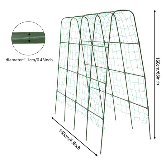 Garden Arch Tunnel Trellis Steel Arch Trellis for Climbing Plants Outdoor Cucumber Rose Trellis 160x160cm/120x120cm
