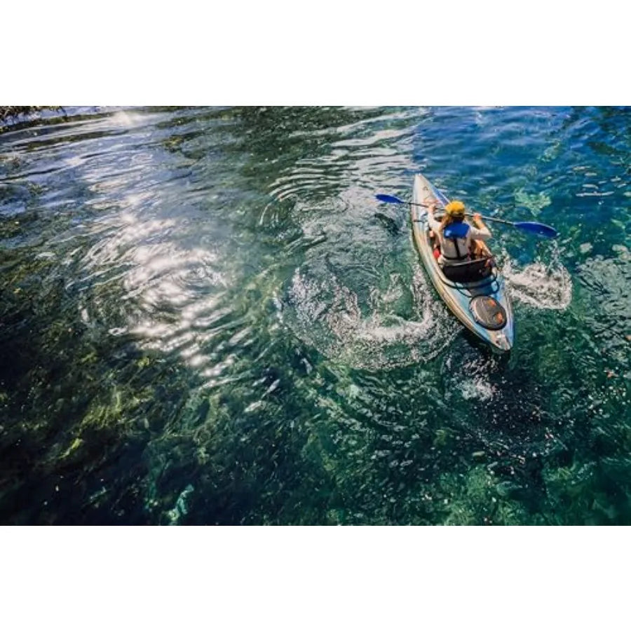 Premium Sit-in Recreational Kayak - Lightweight One-Person Kayak - 10 ft - Durable Polyethylene - Black - Easy to