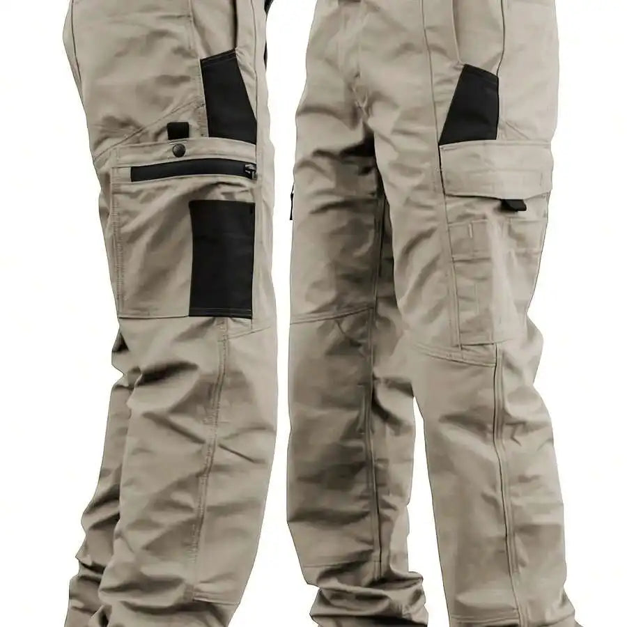 Men'S Tactical Cargo Pants - Heavy-Duty Work Pants With Multiple Utility Pockets, Non-Belt Design, Outdoor Tactical Pants For