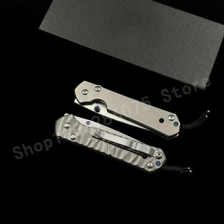 Titanium Alloy Folding Knife Hardened D2 Steel Blade Vehicle Window Breaker Rescue Tool Hiking Equipment Field Survival Knife