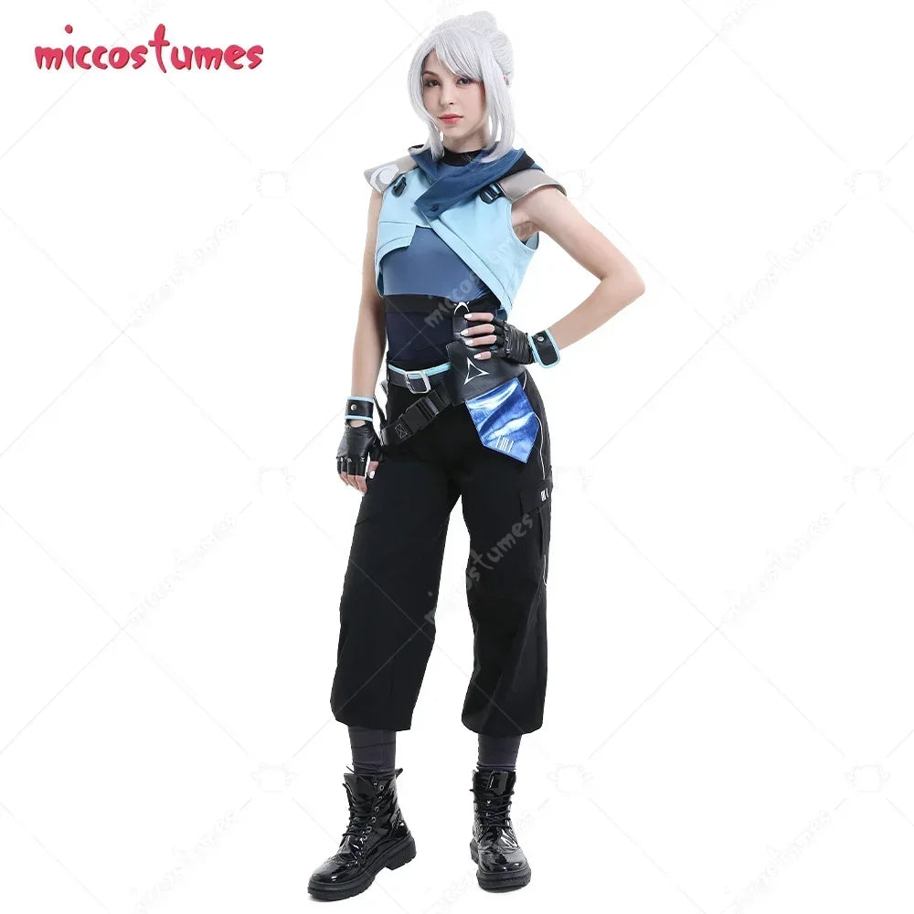 Miccostumes Black Cosplay Costume Unisex Sportswear Outfits with Belts Gloves