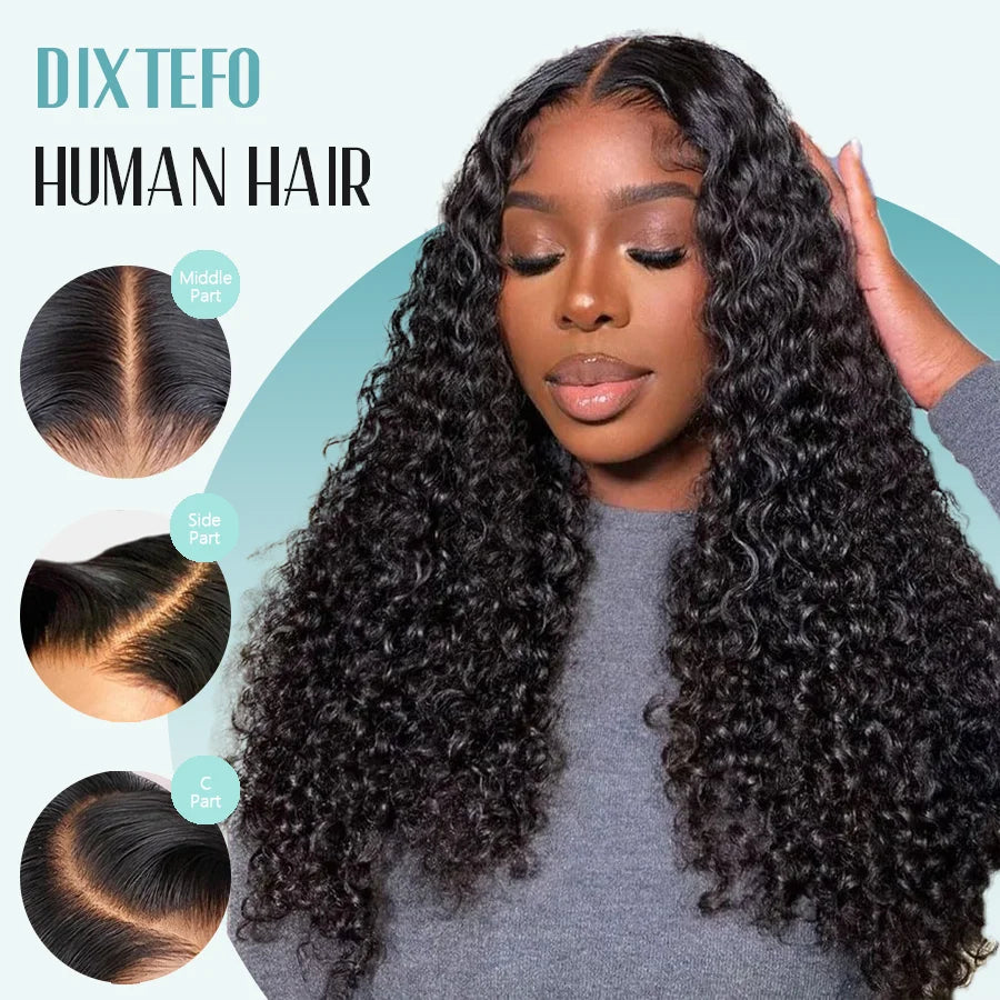 Black Deep Wave Human Hair Wigs Natural Color 1B 40 Inches 200% Density 360 5x5 13x6 13x4 HD Transparent Lace Frontal Wig Brazilian Hair Pre Plucked For Women Halloween Wig