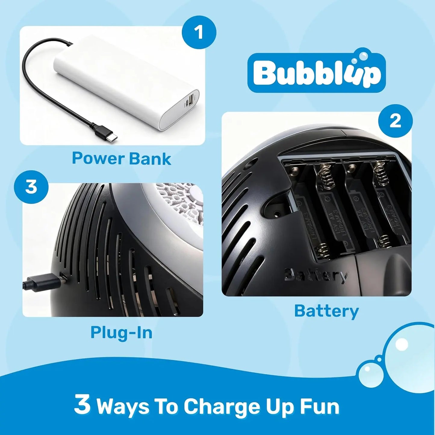 JOYFY Play-Act Bubble Machine Blower with Solutions for Wedding Summer Outdoor Indoor Toy Party Kids Birthday Gift