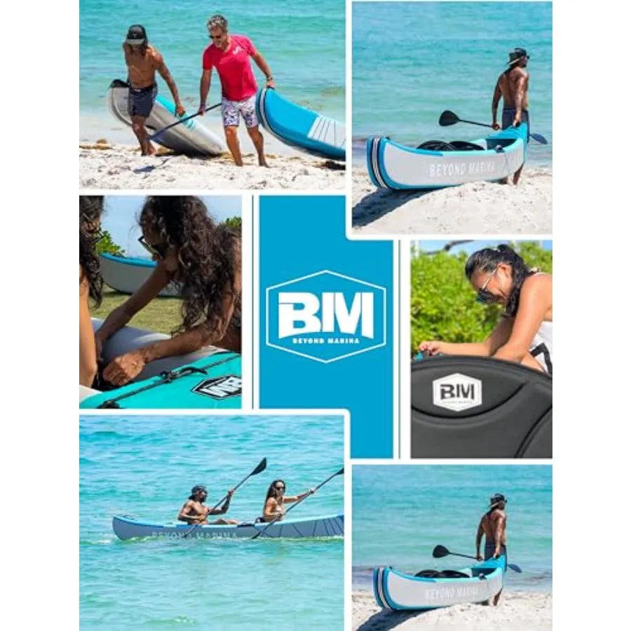 Inflatable Kayak For Recreation Drop Stitch Material Gray Durable And Stable