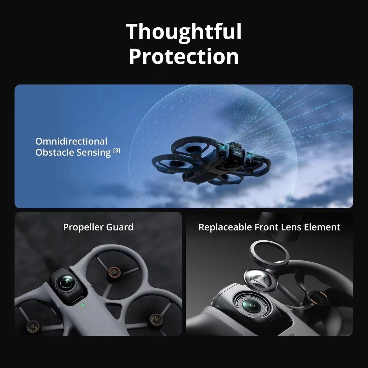 DJI Avata 360 DJI Drones Dual Modes 360° & Single Lens Drone With 1-Inch 8K 360° Imaging for FPV & Aerial Filming 360° Camera Drone With Propeller Guard Elevate 360° View O4+ FHD Video Transmission