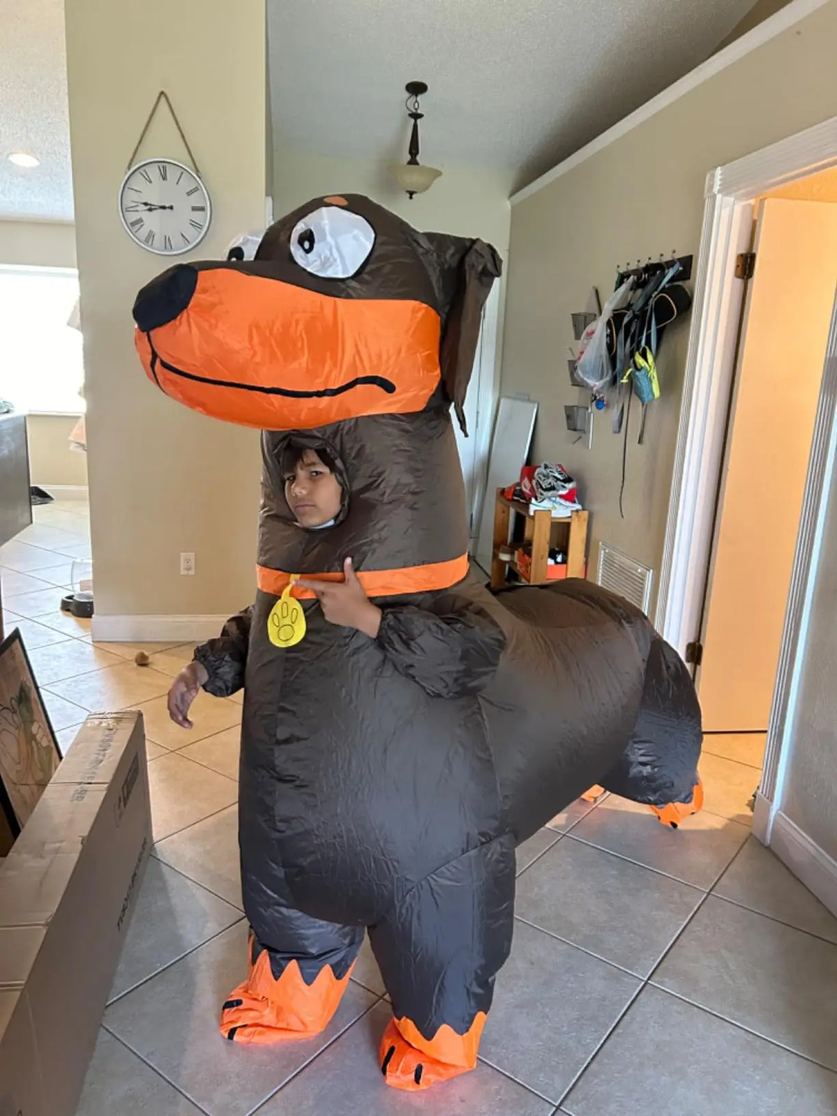 Festival Party Dachshund Inflatable Costume Adult Funny Dress Up Cartoon Pet Animal Costume Halloween Party Inflatable Costume