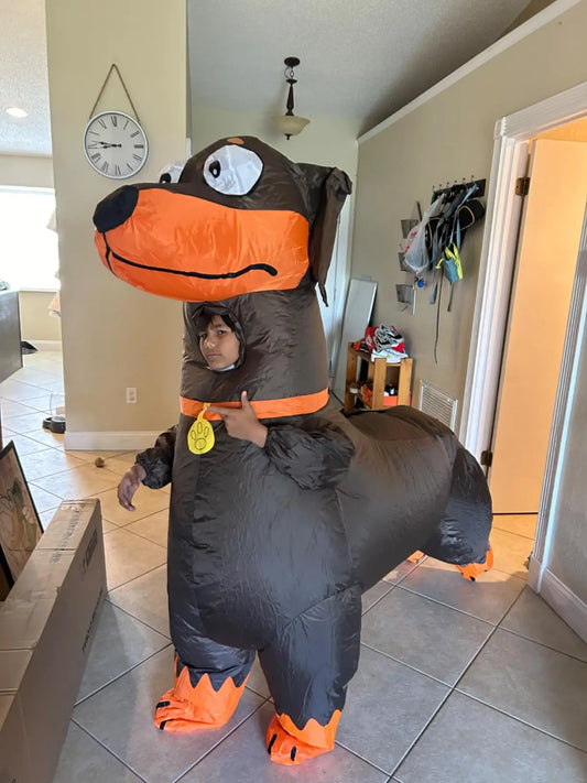 Festival Party Dachshund Inflatable Costume Adult Funny Dress Up Cartoon Pet Animal Costume Halloween Party Inflatable Costume