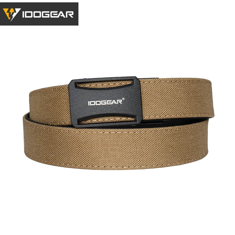 IDOGEAR Tactical Ratchet Belt 1.25” EDC Gun Belt Heavy-Duty Nylon CCW Belts with Quick-Adjust Buckle for IWB/OWB/AIWB Carry 3443