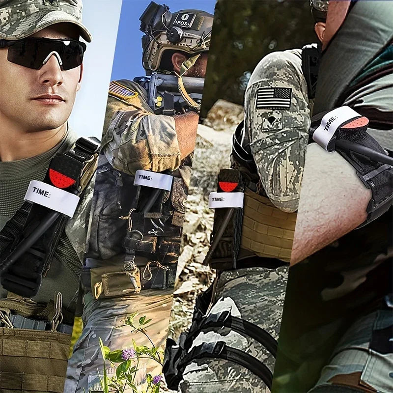 10Pcs/Set Tactical Tourniquet, 95cm Adjustable Buckle Emergency Medical Survival Tourniquet for Outdoor Exploration & First Aid