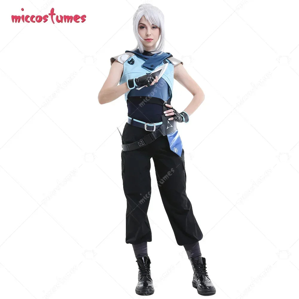 Miccostumes Black Cosplay Costume Unisex Sportswear Outfits with Belts Gloves