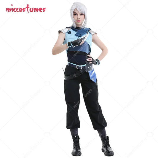 Miccostumes Black Cosplay Costume Unisex Sportswear Outfits with Belts Gloves