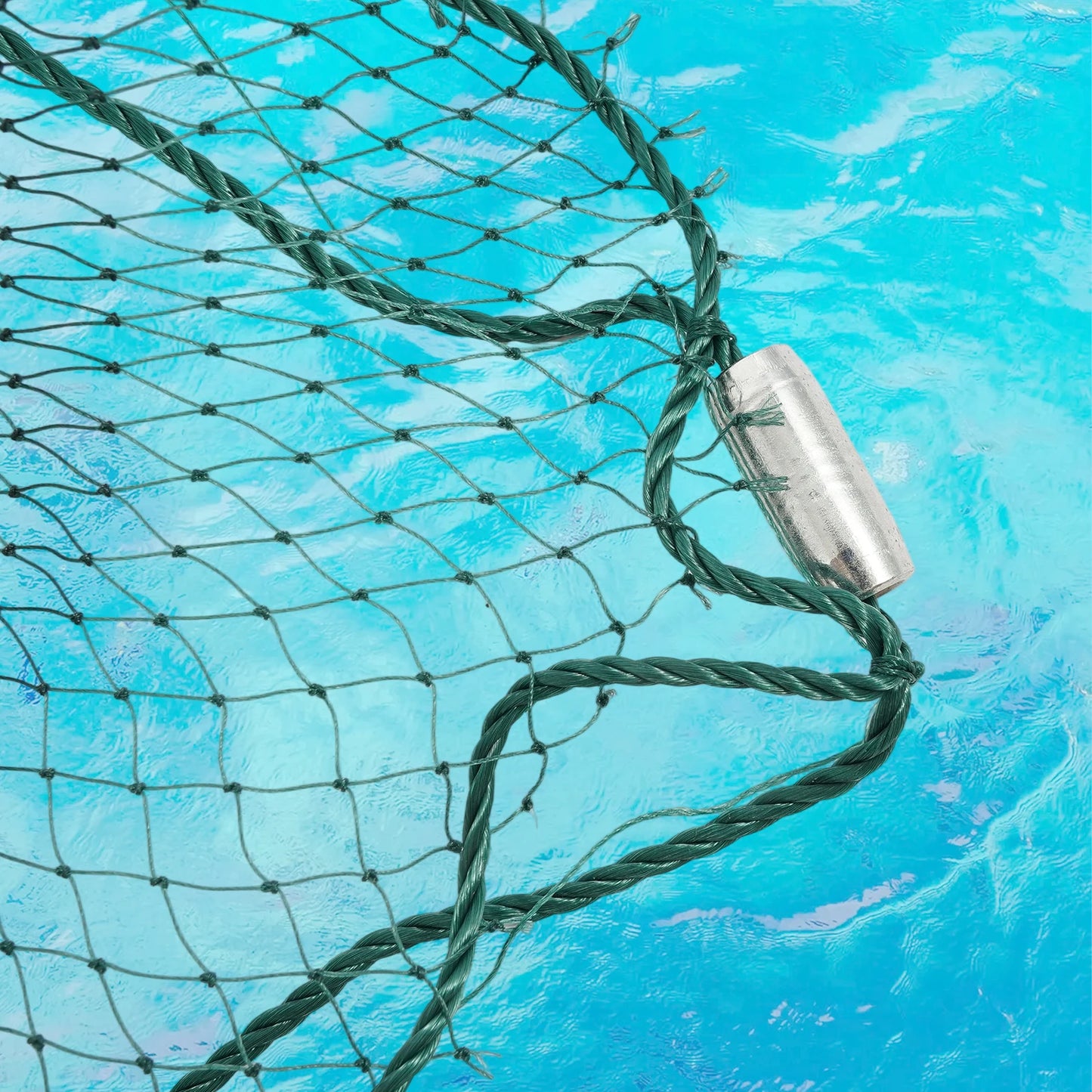 3*20m/10*65ft Fishing Net with Weight & Float Fishing Drag Net 0.59in Fishing Mesh Bag Hand Throw Net for Seining Minnows Shiner