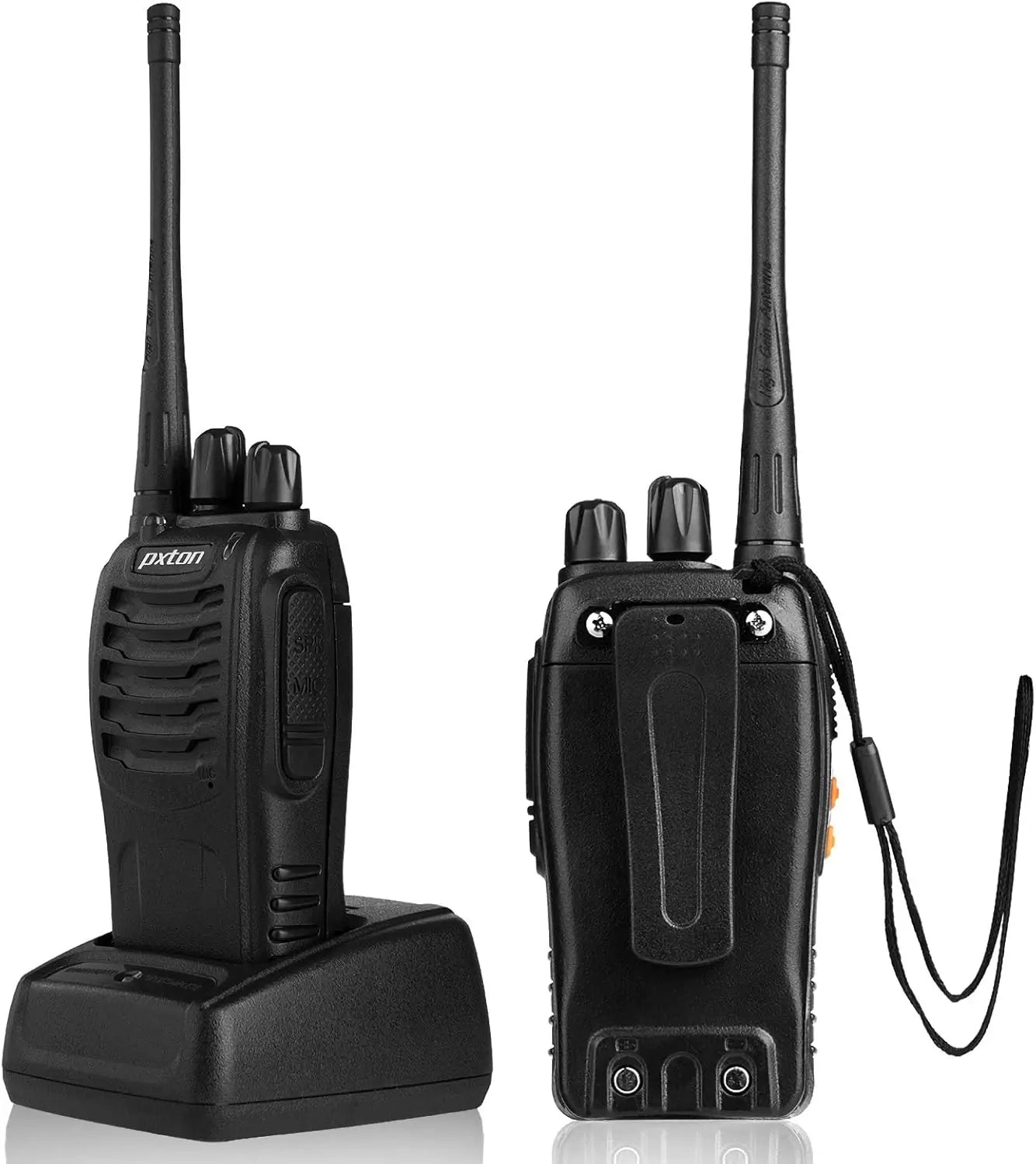 Long Range Walkie Talkies for Adults with Headphones, 16 Channel Rechargeable Handheld Two-Way Radio with Flashlight (6 Pack)