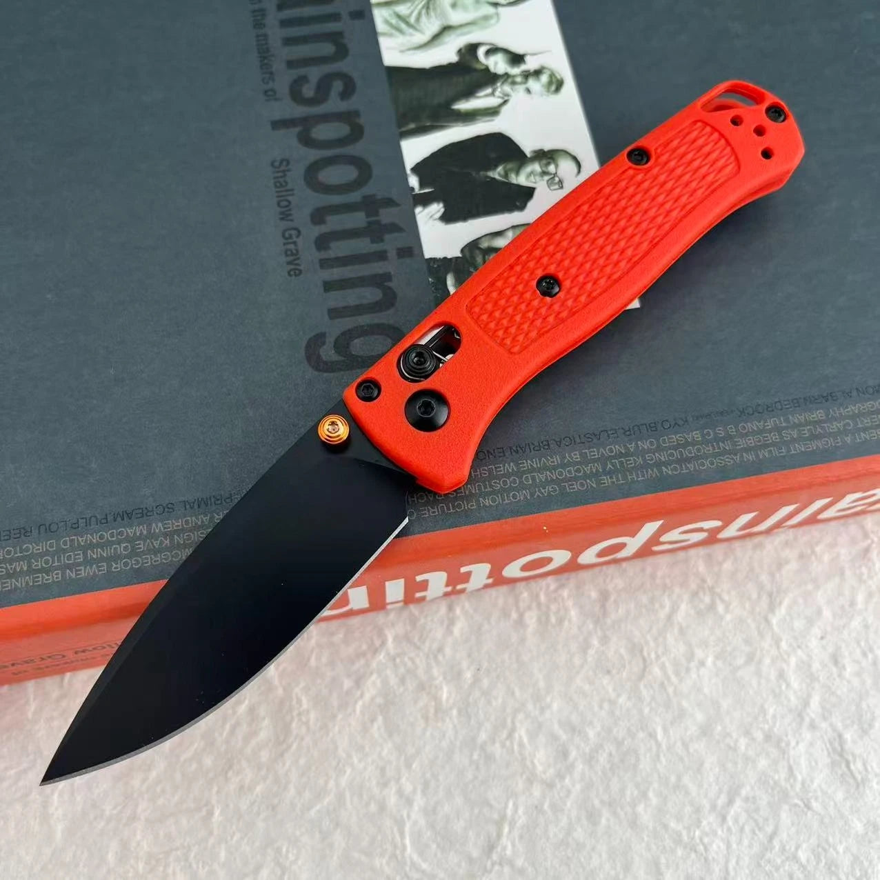 BM 533 BUGOUT Outdoor Folding Knife Camping Foldable Lightweight Hiking Fishing Utility Knives High Hardness S30V Stainless Steel Folding Knife EDC Wilderness Climbing Mountaineering Portable Tools Nylon Wave Fiber Handle Kni