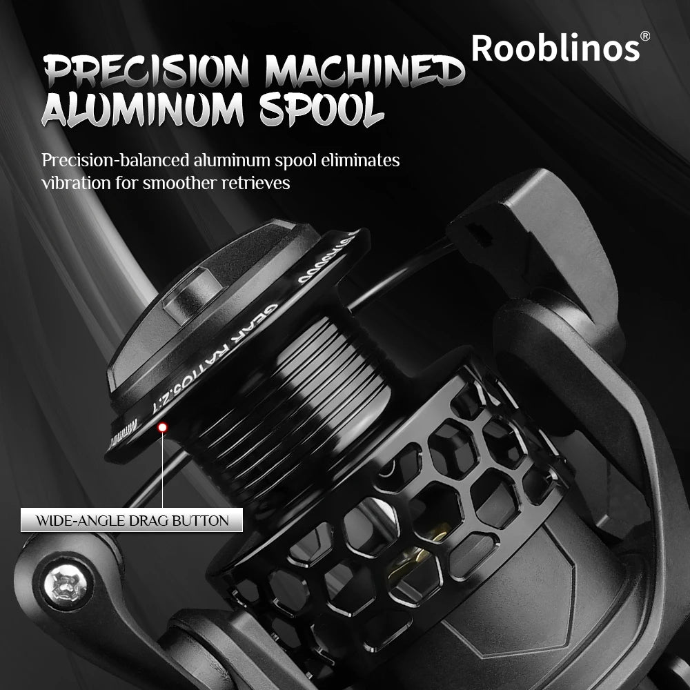 ROOBLINOS Spinning Reel 1000-7000 Series Metal Universal Reel for Freshwater Sea Fishing Reel