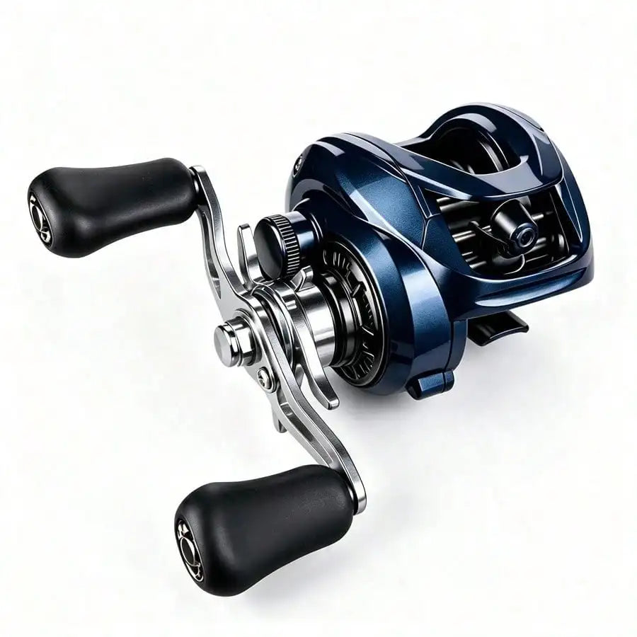 Compact Lightweight Baitcasting Fishing Reel,7.2:1 Gear Ratio,Smooth Anti‑Backlash Design,Ultra‑Light Spool,22.05LB Max Drag,Left & Right Hand For Trout Bass Freshwater Fishing