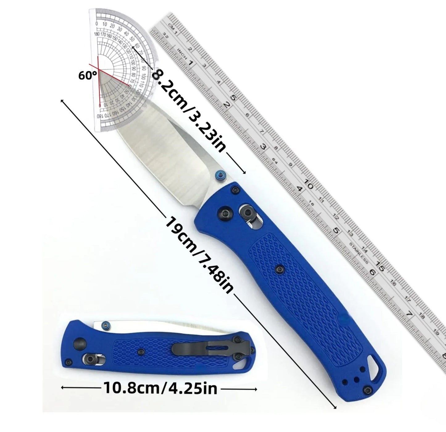 Folding 535 AXIS Knife Lightweight EDC Pocket Knife with Drop Point Blade Outdoor Camping Survival Everyday Carry for Men's Gift