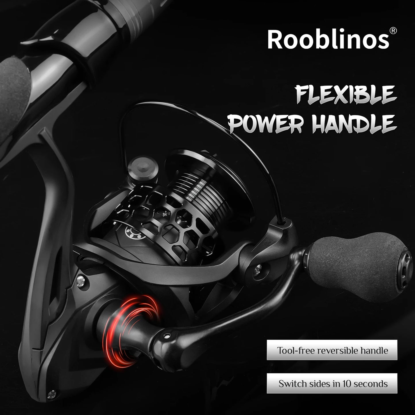 ROOBLINOS Spinning Reel 1000-7000 Series Metal Universal Reel for Freshwater Sea Fishing Reel