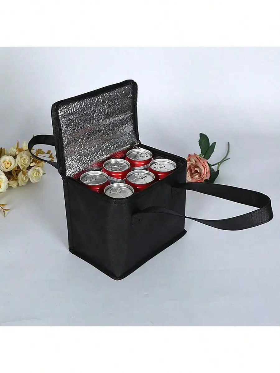 Portable Lunch Cooler Bag Folding Insulation Picnic Ice Pack Food Thermal Bag Drink Carrier Insulated Bags Food Delivery Bag, Camping Equipment