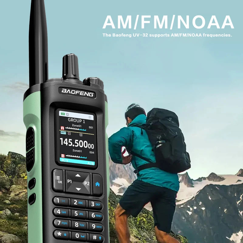 BAOFENG DM32 Walkie Talkie DMR GPS 10W Programming Multi Band Wireless Copy Frequency Type-C DM-32UV Ham 2 Way Ra