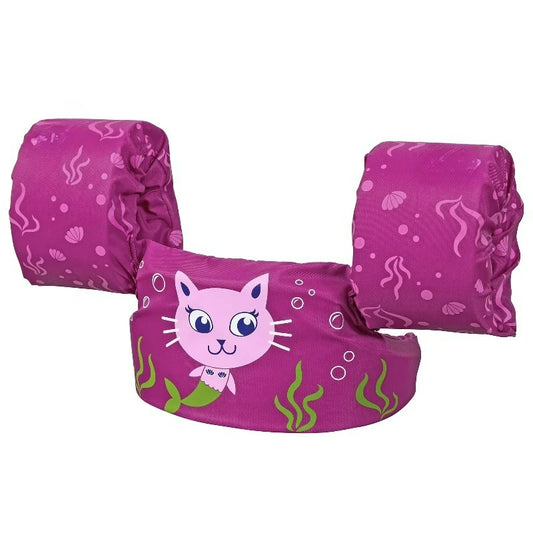Fabric Kids Swim Flotation Vest with Armbands, 33-55lbs (15-25kg) Weight Capacity