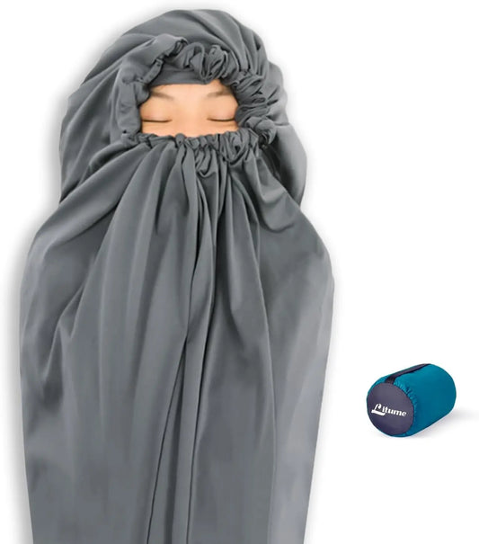 Sleeping Bag Liner Adds 22°F Warmth, Mummy Sack for Camping & Travel in Cold Weather