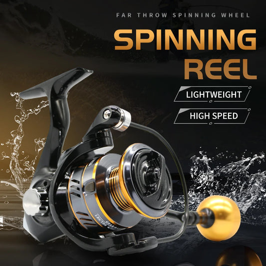 HM NEW Fishing Reel Spinning Reel Metal Reel Cup 10KG Max Drag Power Spinning Wheel High Speed Adapt to Any Water Body