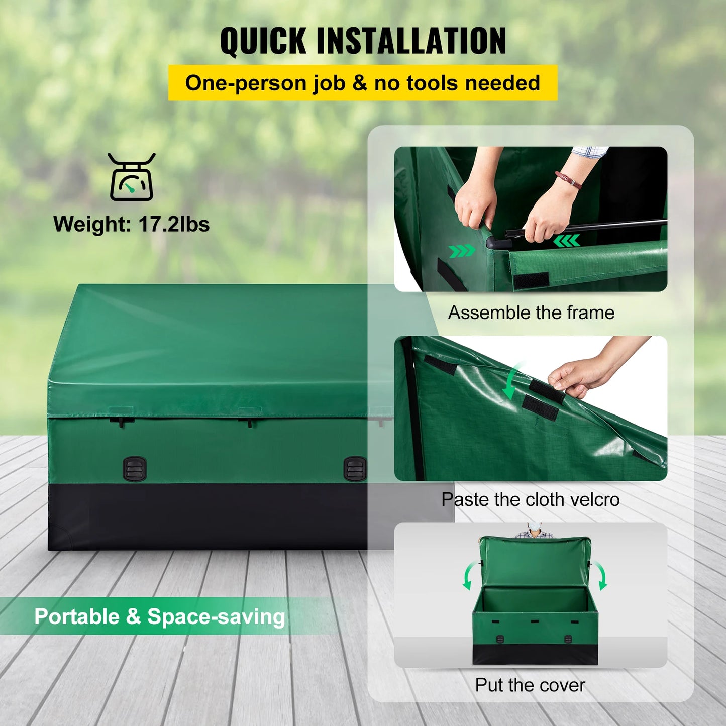 SucceBuy Outdoor Storage Box Patio Deck Box 230 Gallon Waterproof PE Tarpaulin Patio & Garden Furniture Home & Garden