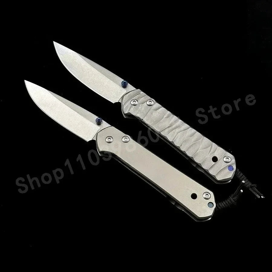 Titanium Alloy Folding Knife Hardened D2 Steel Blade Vehicle Window Breaker Rescue Tool Hiking Equipment Field Survival Knife