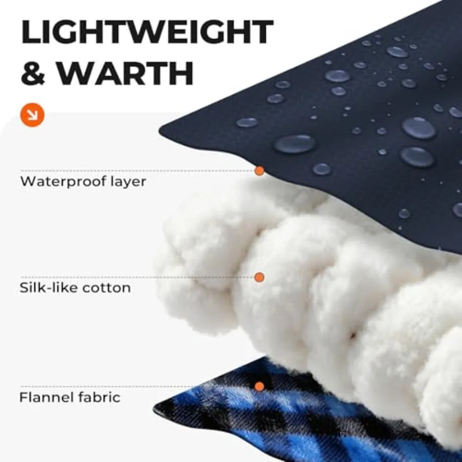 Cotton Flannel XXL Sleeping Bags for Adults Cold Weather Camping Sleeping Bag for Adults Teens with Compression SackCamping Gea