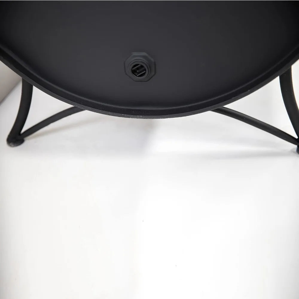 35-Inch Large Oval Barrel Wood Burner Firepit Patio Firebowl for Outside Use - Outdoor Wood Burning Fire Pit with Spark Screen