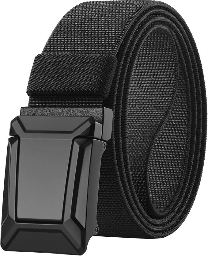 Stretch Tactical Belt for Men, Military Work Rigger Hiking 1.5" Elastic Nylon Web Ratchet Quick Release Belt