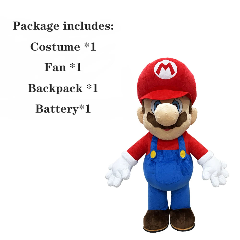 2M Red Hat Craftsman Inflatable Clothing Mascot Parade Adult Character Cosplay Birthday Performance Party Event Plush Set