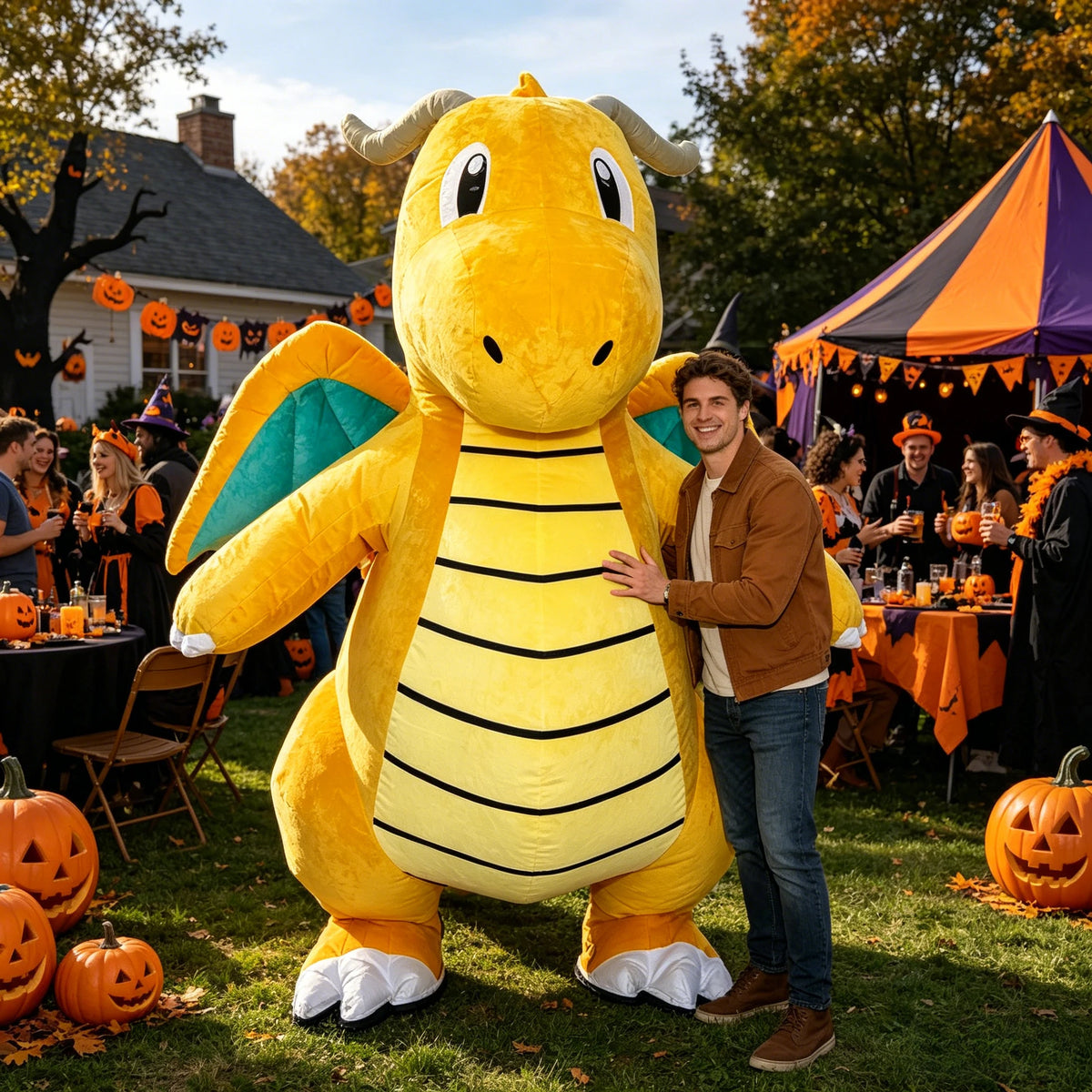 2.2M Little Flying Dragon Inflatable Costume Mascot Parade Adult Character Cosplay Animal Birthday Halloween Party Event Plush Set