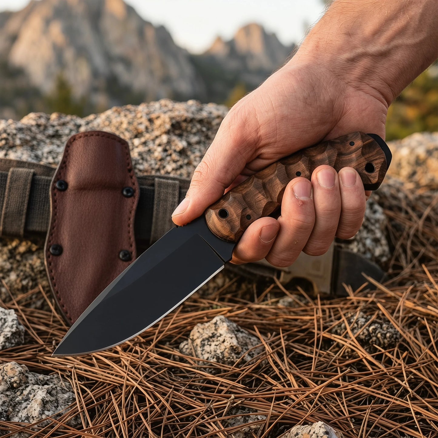 Lightweight portable outdoor knife, sturdy and wear-resistant material, practical cutting tool for daily travel, camping and leisure