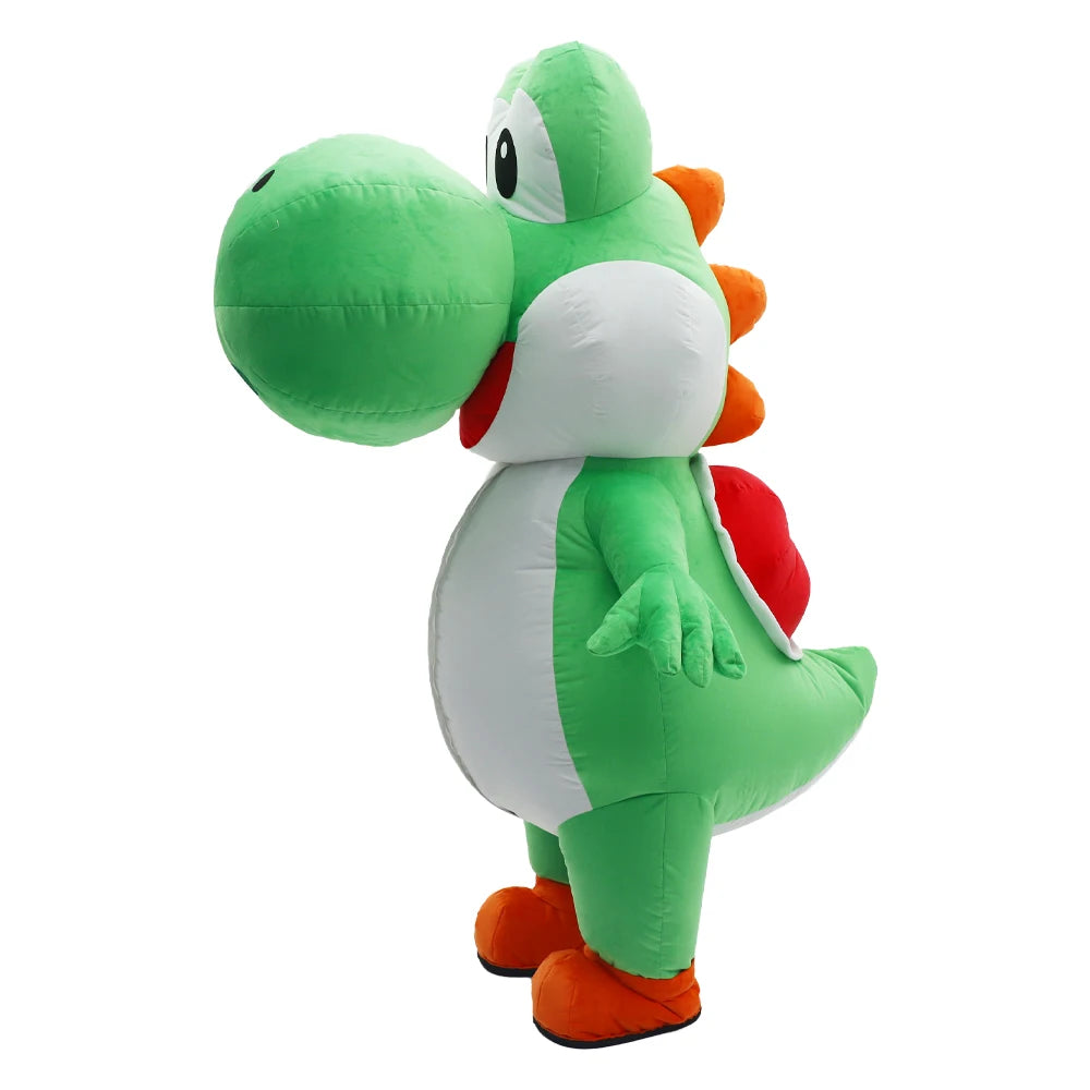 2.2M Green Dinosaur Inflatable Costume Mascot Parade Adult Character Cosplay Animal Birthday Halloween Party Event Plush Set